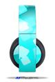 Vinyl Decal Skin Wrap compatible with Original Sony PlayStation 4 Gold Wireless Headphones Bokeh Squared Neon Teal (PS4 HEADPHONES  NOT INCLUDED)