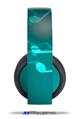 Vinyl Decal Skin Wrap compatible with Original Sony PlayStation 4 Gold Wireless Headphones Bokeh Music Neon Teal (PS4 HEADPHONES  NOT INCLUDED)