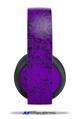 Vinyl Decal Skin Wrap compatible with Original Sony PlayStation 4 Gold Wireless Headphones Folder Doodles Purple (PS4 HEADPHONES  NOT INCLUDED)