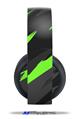 Vinyl Decal Skin Wrap compatible with Original Sony PlayStation 4 Gold Wireless Headphones Jagged Camo Neon Green (PS4 HEADPHONES  NOT INCLUDED)