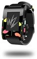 Plain Leaves On Black - Decal Style Skin fits original Pebble Smart Watch (WATCH SOLD SEPARATELY)