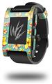 Beach Flowers Seafoam Green - Decal Style Skin fits original Pebble Smart Watch (WATCH SOLD SEPARATELY)