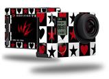Hearts and Stars Red - Decal Style Skin fits GoPro Hero 4 Silver Camera (GOPRO SOLD SEPARATELY)