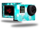Bokeh Squared Neon Teal - Decal Style Skin fits GoPro Hero 4 Silver Camera (GOPRO SOLD SEPARATELY)