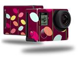 Plain Leaves On Burgundy - Decal Style Skin fits GoPro Hero 4 Black Camera (GOPRO SOLD SEPARATELY)