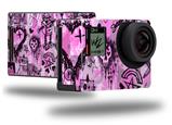 Scene Kid Sketches Pink - Decal Style Skin fits GoPro Hero 4 Black Camera (GOPRO SOLD SEPARATELY)