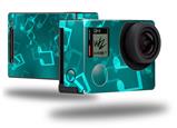 Bokeh Music Neon Teal - Decal Style Skin fits GoPro Hero 4 Black Camera (GOPRO SOLD SEPARATELY)