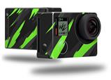 Jagged Camo Neon Green - Decal Style Skin fits GoPro Hero 4 Black Camera (GOPRO SOLD SEPARATELY)