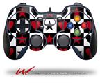 Hearts and Stars Red - Decal Style Skin fits Logitech F310 Gamepad Controller (CONTROLLER SOLD SEPARATELY)