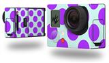 Kearas Polka Dots Purple And Blue - Decal Style Skin fits GoPro Hero 3+ Camera (GOPRO NOT INCLUDED)