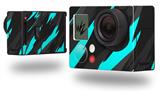 Jagged Camo Neon Teal - Decal Style Skin fits GoPro Hero 3+ Camera (GOPRO NOT INCLUDED)
