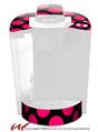 Decal Style Vinyl Skin compatible with Keurig K40 Elite Coffee Makers Kearas Polka Dots Pink On Black (KEURIG NOT INCLUDED)