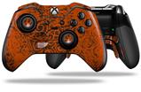 Folder Doodles Burnt Orange - Decal Style Skin fits Microsoft XBOX One ELITE Wireless Controller