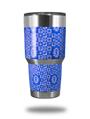 Skin Decal Wrap for Yeti Tumbler Rambler 30 oz Gothic Punk Pattern Blue (TUMBLER NOT INCLUDED)