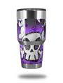 Skin Decal Wrap for Yeti Tumbler Rambler 30 oz Cartoon Skull Purple (TUMBLER NOT INCLUDED)