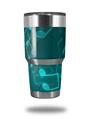 Skin Decal Wrap for Yeti Tumbler Rambler 30 oz Bokeh Music Neon Teal (TUMBLER NOT INCLUDED)