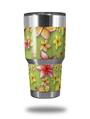 Skin Decal Wrap for Yeti Tumbler Rambler 30 oz Beach Flowers Sage Green (TUMBLER NOT INCLUDED)