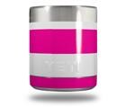 Skin Decal Wrap for Yeti Rambler Lowball - Psycho Stripes Hot Pink and White