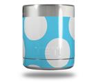 Skin Decal Wrap for Yeti Rambler Lowball - Kearas Polka Dots White And Blue