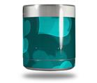 Skin Decal Wrap for Yeti Rambler Lowball - Bokeh Hearts Neon Teal