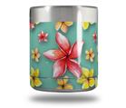 Skin Decal Wrap for Yeti Rambler Lowball - Beach Flowers Seafoam Green
