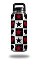 WraptorSkinz Skin Decal Wrap for Yeti Rambler Bottle 36oz Hearts and Stars Red  (YETI NOT INCLUDED)