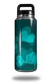 WraptorSkinz Skin Decal Wrap for Yeti Rambler Bottle 36oz Bokeh Hearts Neon Teal  (YETI NOT INCLUDED)