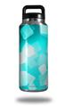 WraptorSkinz Skin Decal Wrap for Yeti Rambler Bottle 36oz Bokeh Squared Neon Teal  (YETI NOT INCLUDED)