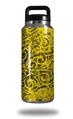 WraptorSkinz Skin Decal Wrap for Yeti Rambler Bottle 36oz Folder Doodles Yellow (YETI NOT INCLUDED)