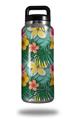 WraptorSkinz Skin Decal Wrap for Yeti Rambler Bottle 36oz Beach Flowers 02 Seafoam Green (YETI NOT INCLUDED)