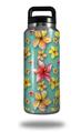 WraptorSkinz Skin Decal Wrap for Yeti Rambler Bottle 36oz Beach Flowers Seafoam Green (YETI NOT INCLUDED)