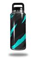 Skin Decal Wrap for Yeti Rambler Bottle 36oz Jagged Camo Neon Teal (YETI NOT INCLUDED)