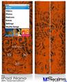iPod Nano 4G Skin - Folder Doodles Burnt Orange