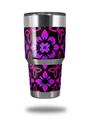 WraptorSkinz Skin Wrap compatible with RTIC 30oz ORIGINAL 2017 AND OLDER Tumblers Pink Floral (TUMBLER NOT INCLUDED)