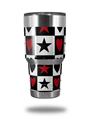 WraptorSkinz Skin Wrap compatible with RTIC 30oz ORIGINAL 2017 AND OLDER Tumblers Hearts and Stars Red (TUMBLER NOT INCLUDED)