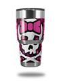 WraptorSkinz Skin Wrap compatible with RTIC 30oz ORIGINAL 2017 AND OLDER Tumblers Pink Bow Princess (TUMBLER NOT INCLUDED)
