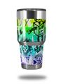 WraptorSkinz Skin Wrap compatible with RTIC 30oz ORIGINAL 2017 AND OLDER Tumblers Scene Kid Sketches Rainbow (TUMBLER NOT INCLUDED)