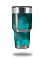 WraptorSkinz Skin Wrap compatible with RTIC 30oz ORIGINAL 2017 AND OLDER Tumblers Bokeh Hearts Neon Teal (TUMBLER NOT INCLUDED)