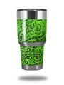WraptorSkinz Skin Wrap compatible with RTIC 30oz ORIGINAL 2017 AND OLDER Tumblers Folder Doodles Neon Green (TUMBLER NOT INCLUDED)
