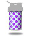 Decal Style Skin Wrap works with Blender Bottle 22oz ProStak Kearas Polka Dots Purple And Blue (BOTTLE NOT INCLUDED)