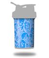 Decal Style Skin Wrap works with Blender Bottle 22oz ProStak Skull Sketches Blue (BOTTLE NOT INCLUDED)