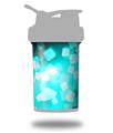 Decal Style Skin Wrap works with Blender Bottle 22oz ProStak Bokeh Squared Neon Teal (BOTTLE NOT INCLUDED)