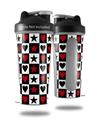 Decal Style Skin Wrap works with Blender Bottle 28oz Hearts and Stars Red (BOTTLE NOT INCLUDED)