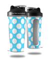 Decal Style Skin Wrap works with Blender Bottle 28oz Kearas Polka Dots White And Blue (BOTTLE NOT INCLUDED)