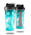 Decal Style Skin Wrap works with Blender Bottle 28oz Bokeh Squared Neon Teal (BOTTLE NOT INCLUDED)