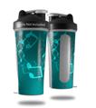 Decal Style Skin Wrap works with Blender Bottle 28oz Bokeh Music Neon Teal (BOTTLE NOT INCLUDED)