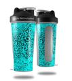 Decal Style Skin Wrap works with Blender Bottle 28oz Folder Doodles Neon Teal (BOTTLE NOT INCLUDED)