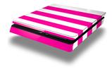 Vinyl Decal Skin Wrap compatible with Sony PlayStation 4 Slim Console Psycho Stripes Hot Pink and White (PS4 NOT INCLUDED)