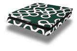 Vinyl Decal Skin Wrap compatible with Sony PlayStation 4 Slim Console Locknodes 03 Hunter Green (PS4 NOT INCLUDED)