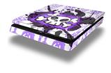 Vinyl Decal Skin Wrap compatible with Sony PlayStation 4 Slim Console Cartoon Skull Purple (PS4 NOT INCLUDED)
